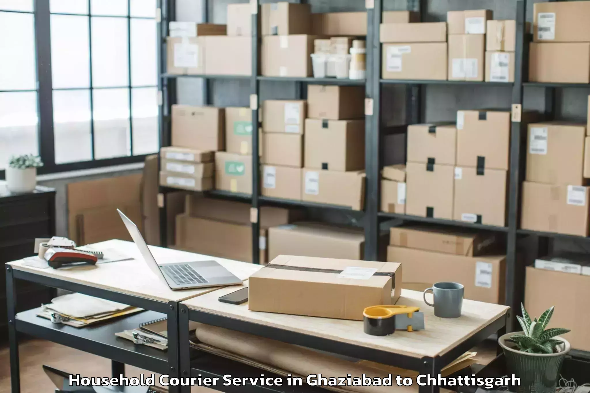 Book Ghaziabad to Tokapal Household Courier